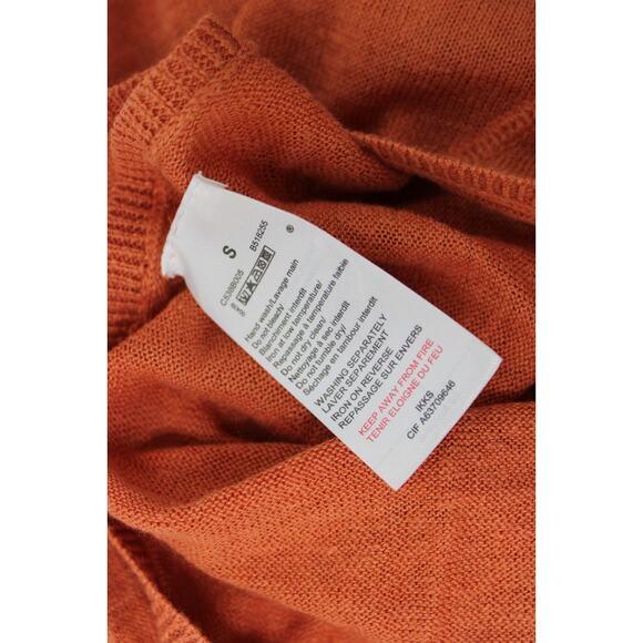 Knitted by IKKS Women's Sleeveless Orange Knit Sweater 0.616 Decoration Linen S - Picture 9 of 10